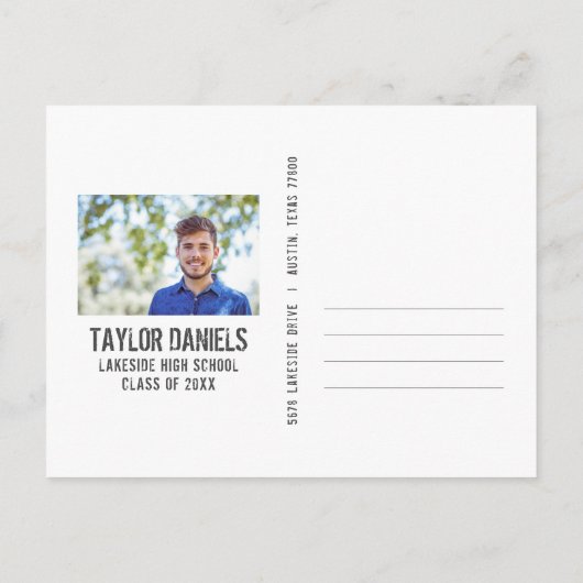 Rustisch Afstuderen BBQ Uitnodiging | bewerkbare k (Achterkant)