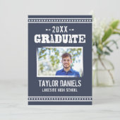 Rustisch Afstuderen BBQ Uitnodiging | bewerkbare k (Staand voorkant)