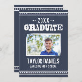 Rustisch Afstuderen BBQ Uitnodiging | bewerkbare k (Voorkant / Achterkant)