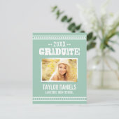 Rustisch Afstuderen BBQ Uitnodiging | bewerkbare k Briefkaart (Staand voorkant)