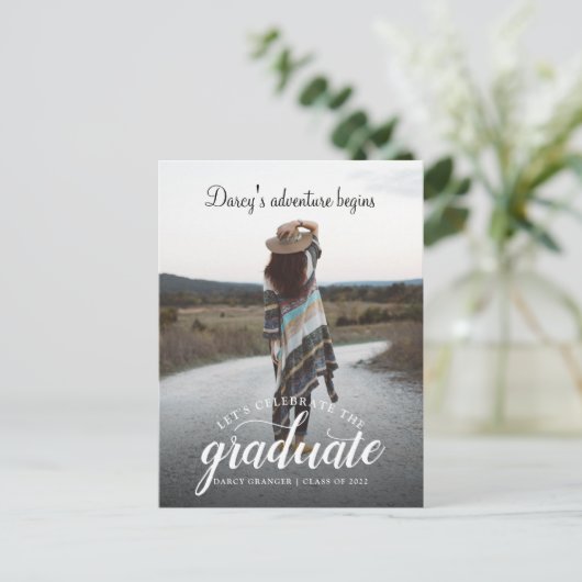 Rustisch Afstuderen Fotoklasse van 2022 Aankondigingskaart (Staand voorkant)