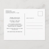 Rustisch Afstuderen voor fotocollage — uniek hout Uitnodiging Briefkaart (Achterkant)