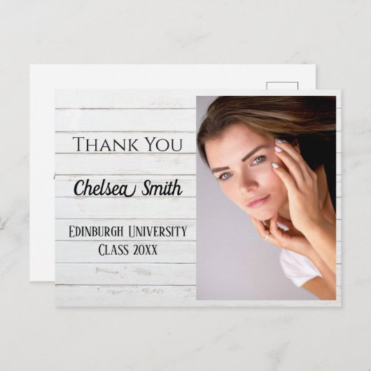 Rustisch Afstuderen voor handschrift Hartelijk dan Briefkaart (Voorkant / Achterkant)