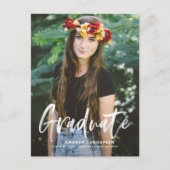 Rustisch Afstuderen voor penseelkalligrafie Aankondigingskaart (Voorkant)