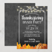 Rustisch alkbord van Thanksgiving-binnenpartij Kaart (Voorkant / Achterkant)