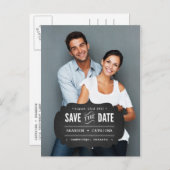 Rustisch alkbordetiket | Briefkaart Datum opslaan (Voorkant / Achterkant)