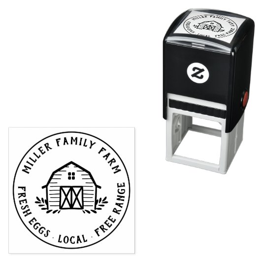 Rustisch Amerikaans Boerderij - Aangepaste eitjes Zelfinktende Stempel (In situ)