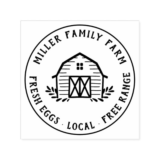Rustisch Amerikaans Boerderij - Aangepaste eitjes Zelfinktende Stempel (Design)