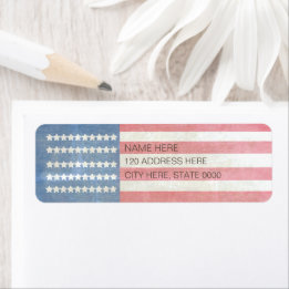 Rustisch Amerikaans label voor de retourzending v