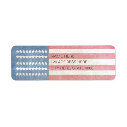 Rustisch  Amerikaans label voor de retourzending v (Voorkant)