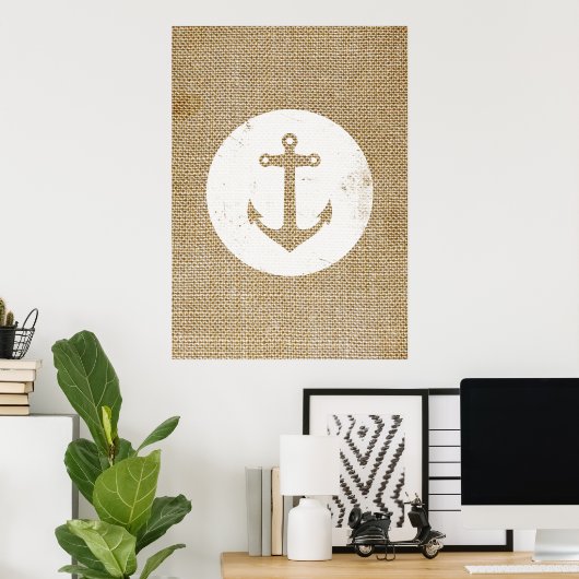 Rustisch anker poster (Thuiskantoor)