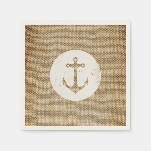 Rustisch anker servet (Voorkant)