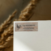 Rustisch  Antiek Boerderij Rooster Return Address Etiket
