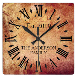 Rustisch Antiek met verdringingseenheid Vierkante Klok