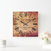  Rustisch Antiek met verdringingseenheid Vierkante Klok (Huis)