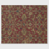 Rustisch Antiek oosterachtig Perzisch Rode Patroon Cadeaupapier (Vlak)