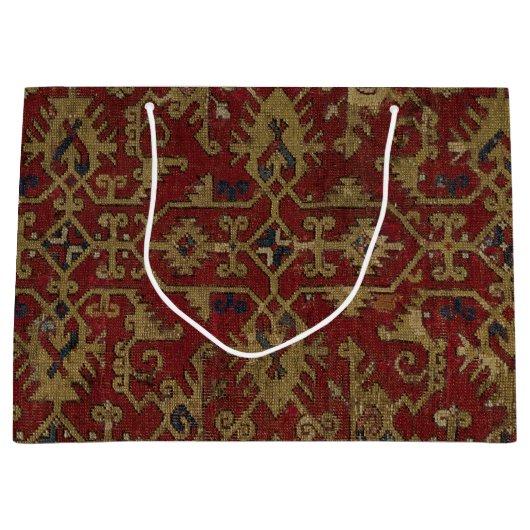 Rustisch Antiek oosterachtig Perzisch Rode Patroon Groot Cadeauzakje (Voorkant)
