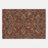 Rustisch Antiek oosterachtig Perzisch Rode Patroon Inpakpapier Vel (Voorkant 3)