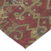 Rustisch Antiek oosterachtig Perzisch Rode Patroon Lange Tafelloper (Hoek)