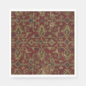 Rustisch Antiek oosterachtig Perzisch Rode Patroon Servet (Voorkant)