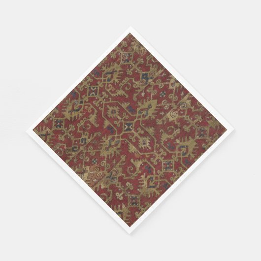 Rustisch Antiek oosterachtig Perzisch Rode Patroon Servet (Hoek)