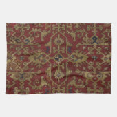 Rustisch Antiek oosterachtig Perzisch Rode Patroon Theedoek (Horizontaal)