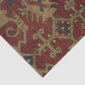 Rustisch Antiek oosterachtig Perzisch Rode Patroon Tissuepapier (Detail)