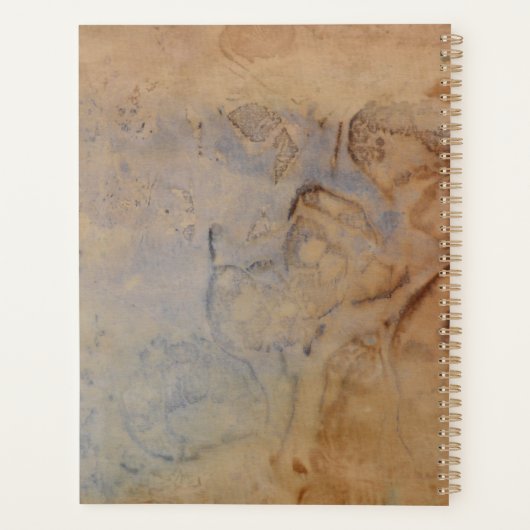 Rustisch Antiek  papier Elegant Monogram Planner (Achterkant)