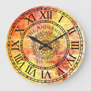 Rustisch Antiek Shabby Chic  Roman Numeral Grote Klok