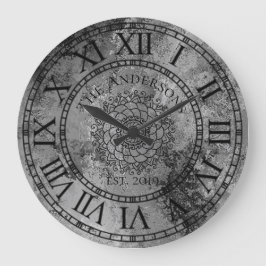 Rustisch Antiek Shabby Chic  Roman Numeral Grote Klok