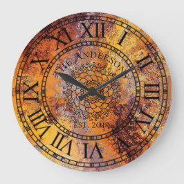 Rustisch Antiek Shabby Chic  Roman Numeral Grote Klok
