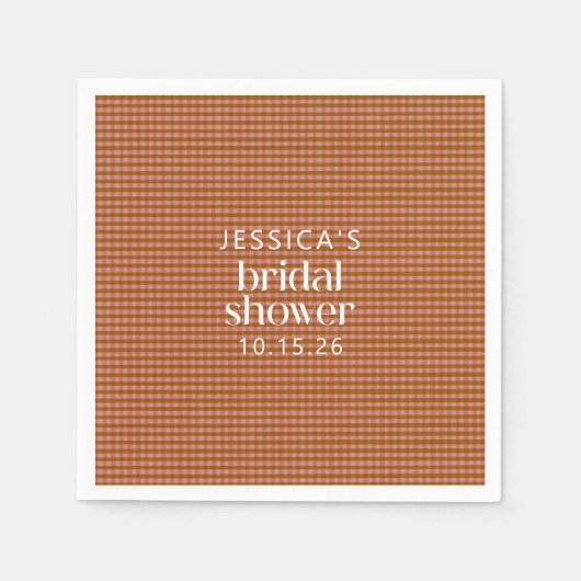 Rustisch Autumn Geometric Custom Vrijgezellenfeest Servet (Voorkant)