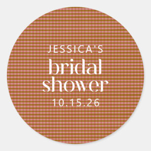 Rustisch Autumn Geometrisch Vrijgezellenfeest Ronde Sticker