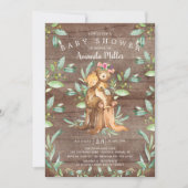 Rustisch Baby en mam Baby shower Uitnodiging (Voorkant)