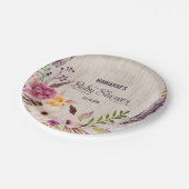 Rustisch Baby shower Boho Floral Party Bord (Gekanteld)