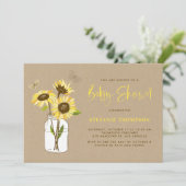  Rustisch Baby shower Kaart (Staand voorkant)