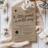 Rustisch Baby shower, kleine pinda, Kraft Kaart