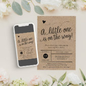 Rustisch Baby shower, Kraft, Genderneutrale Kaart