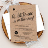 Rustisch Baby shower, Kraft, Genderneutrale Kaart