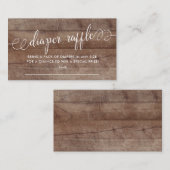 Rustisch Baby shower, luier Raffle Ticket Informatiekaartje (Voorkant / Achterkant)