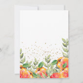 Rustisch Baby shower met kleine peach Kaart (Achterkant)