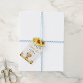 Rustisch Baby shower met zonnebloem Cadeaulabel (Met Touw)