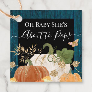 Rustisch Baby shower Pop Bedankjes Labels