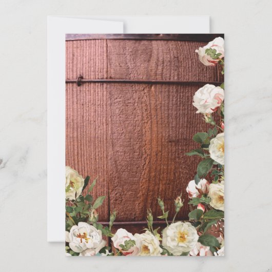 Rustisch Baby shower Rozen  Kaart (Achterkant)