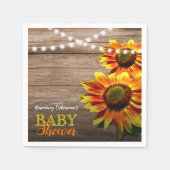 Rustisch Baby shower Servet (Voorkant)