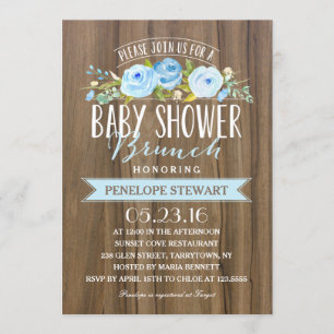 Rustisch Baby shower Uitnodiging tot Baby shower