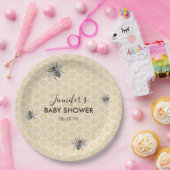 Rustisch Baby shower van  bijen Papieren Bordje (Feest)