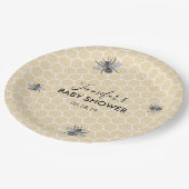 Rustisch Baby shower van  bijen Papieren Bordje (Gekanteld)