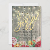 Rustisch Baby shower van de Koord van het Hout van Kaart (Voorkant)