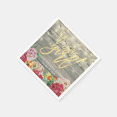 Rustisch Baby shower van de Lichten van het Koord  Servetten (Hoek)